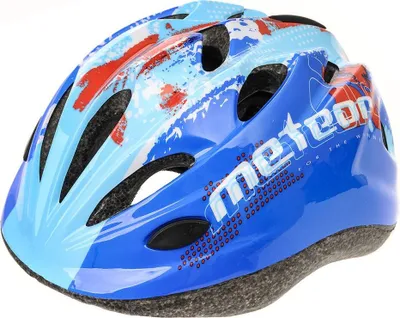 Obrázok produktu pre Meteor bezpečnostná prilba, detská prilba, cyklistická prilba, kolieskové korčule, HB6-5 prilba detská cyklistická prilba prilba, veľkosť S 48-52 cm Map blue