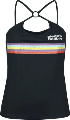 Produktbild von Electric Callboy Top Damen Stripe schwarz L