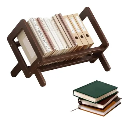 Immagine prodotto di Omgoods - Libreria in legno inclinata per l'organizzazione della scrivania
