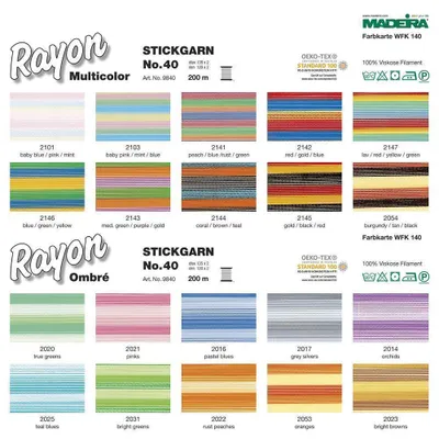 Produktbild von Madeira Rayon 40 Stickgarn 200m Farbe 2053