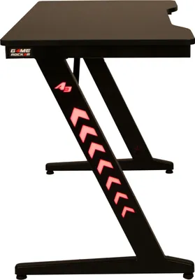 Produktbild von Gaming-Schreibtisch - Schwarz - Metall - 120 x 60 cm- mit LED-Beleuchtung