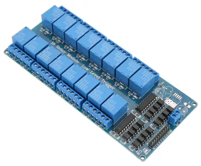 Produktbild von Stabile, einfach zu verwendende 16-Kanal-Relaisplatine, unabhängiges 12-V-Relais, für MCU-Entwicklungsplatinenmodul, Gerätesteuerung, erweiterter Ausgang