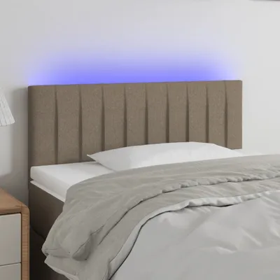 Produktbild von CLORIS Bettkopfteil LED Kopfteil Taupe 100x5x78/88 cm Stoff, 6,38 kg