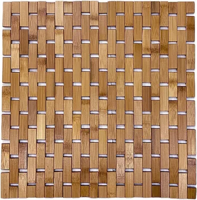Obrázek produktu pro Tendance koupelnová předložka hnědá bambus 45x45x2 cm Koupelnová dekorace