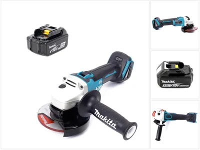 Obrázek produktu pro Akumulátorová úhlová bruska Makita DGA 504 T1 18V 125mm bezkartáčová + 1x akumulátor 5,0Ah - bez nabíječky