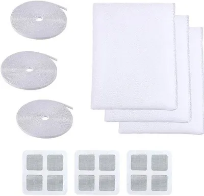 Immagine prodotto di Zanzariera per finestre - 3 pezzi - bianca - 1,5 m x 2 m
