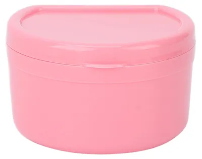 Productafbeelding van Draagbare opbergdoos voor gebitsschijnbogen en kunstgebit, roze