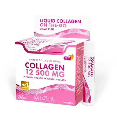 Produktbild von Swedish Nutra Fish Collagen 12.500 mg mit Retinol, Elastin & Hyaluronsäure – 20 x 25 ml