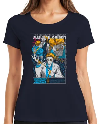 Produktbild von Jujutsu Kaisen Kento Nanami Anzug Brille Anime Manga Geschenk Damen T-Shirt, Navy, L
