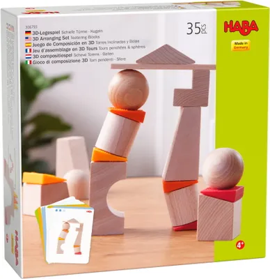 Produktbild von HABA Kleinkindwelt 3D Legespiel Schiefe Türme Kugeln 1306793001