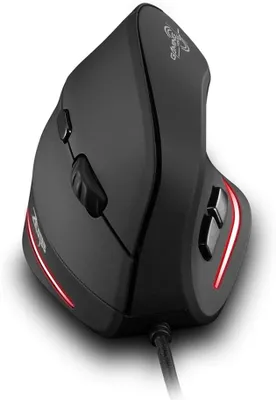 Produktbild von Zelotes Ergonomische Maus, 3200 dpi vertikaler PC 6 Tasten USB -Computerspielmauskabel, Prävention gegen Arm, Schwarz