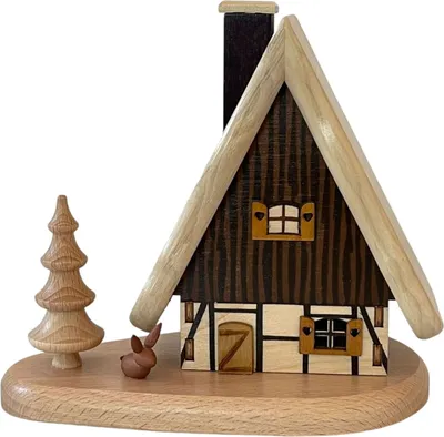 Produktbild von Zeidler Räucherhaus Holz Dekoration Weihnachten Geschenk - Echt Erzgebirge