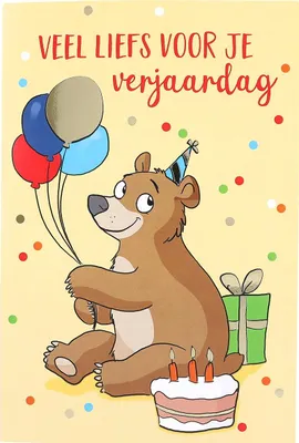 Immagine prodotto di Biglietto d'auguri di compleanno con giocattolo - Un grande abbraccio per il tuo compleanno - Regalo