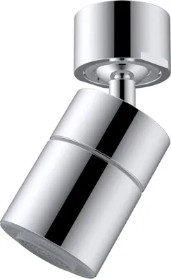 Produktbild von 360° Drehbarer Wasserhahn-Aufsatz | Schwenkbarer Blase- & Sprayer-Funktion | Hochdurchfluss Wasserhahnverlängerung in Chrom, Küche Bad Wasserhahn Zubehör