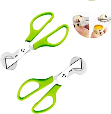 Produktbild von Wachtelschere, Eierschalen-Schneideschere, Edelstahl-Wachtel-Eierschalen-Schere zum Schneiden von Eiern, Wachteleiern und anderen Eiern, 2 Stück
