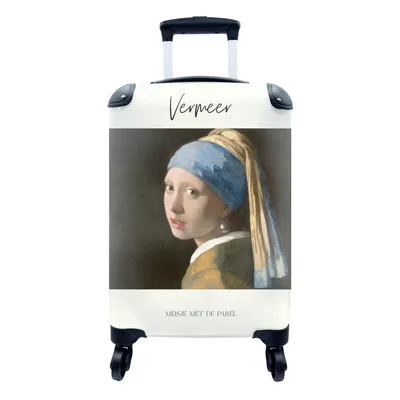 Produktbild von MuchoWow® Koffer Handgepäck Trolley Rollkoffer Kleine Reisekoffer mit 4 Rollen - Kunst - Das Mädchen mit dem Perlenohrring - Johannes Vermeer - Cabin Size < 55x40x23 cm & 55x40x20 cm - Fotokoffer - Kabinenkoffer - Boardgepäck - Reise-Box - Reisekoffer - Reisegepäck - Koffer mit Bild - Trolley für Kinder