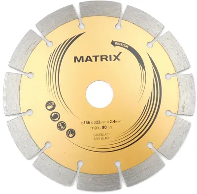 Produktbild von MATRIX Diamant Trennscheibe 1 Stück für Mauernutfräse Schlitzfräse WLC 2400