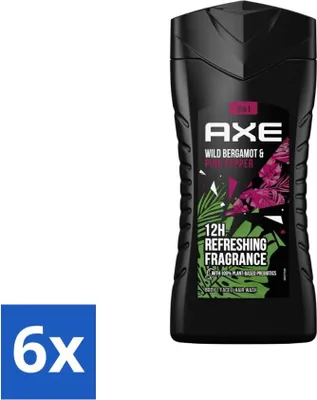 Produktbild von Axe - 3-in-1 Duschgel - Wilde Bergamotte & Rosa Pfeffer - 100% pflanzlich - 250 ml - Vorteilspack - 6 Stücke
