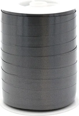 Produktbild von Geschenkband Ringelband 10mm x 250m Rolle Anthrazit / Grau
