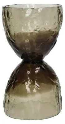 Zdjęcie produktu dla Wazon i świecznik Pomax Diabolo, szklane, w kolorze dymnym, średnica 16,5 cm, wysokość 29 cm