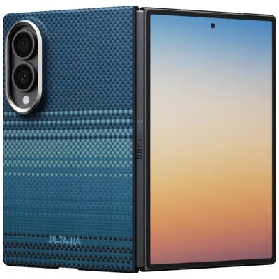 Produktbild von Aramid Handyhülle für Galaxy Z Fold8, PITAKA Edge Case mit MagSafe, Blau mit Polyamid