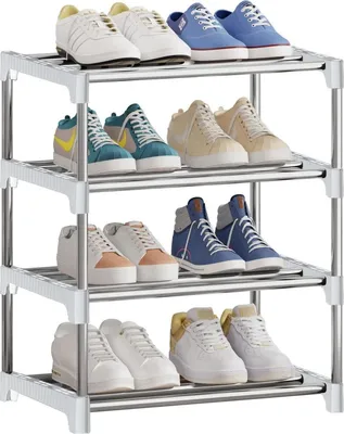 Immagine prodotto di NIAWECAN Piccola scarpiera impilabile 4 livelli Organizzatore