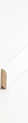 Produktbild von Abdeckleiste Massivholz 6 x 22 x 2000 mm Weiß zum Kleben, Clipsen, Schrauben & Nageln Massivholz Sockelleiste by PROVISTON 10 Meter | 5 Stück