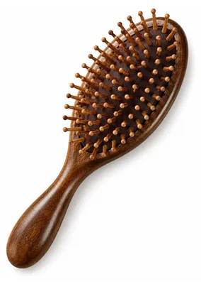 Image de BEYSTON Brosse en bois à picots en bois, Brun naturel
