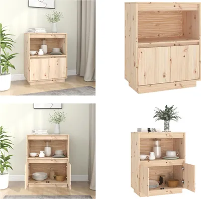 Produktbild von vidaXL Sideboard 60x34x75 cm Massivholz Kiefer - Sideboard - Sideboards - Holz Sideboard - Beistellschrank