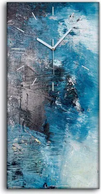 Produktbild von Dekor Leinwand Uhr Wandbilder Geräuschlos 30x60 Ölgemälde Abstrakte Kunst - weiße Hände