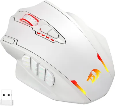 Produktbild von Redragon M913 kabellose Gaming-Maus, 16.000 DPI kabelgebundene/kabellose RGB mit 16 programmierbaren Tasten, 45-Stunden-Akku und professionellem