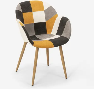 Image de Patchwork Chaise Fauteuil Salon Cuisine Studio Finch - Patchwork 2