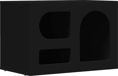 Image de Meuble TV Noir 60 x 35 x 40 cm Bois d'ingénierie