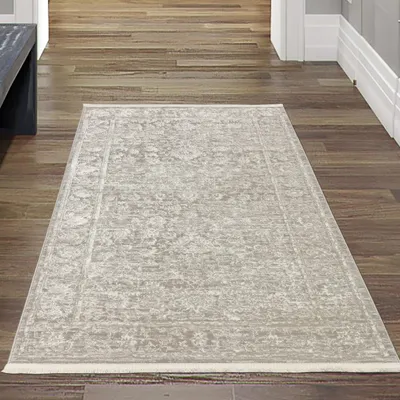 Zdjęcie produktu dla Dywan z orientalnym kwiatowym wzorem w kolorze kremowym Rozmiar - 80x150 cm