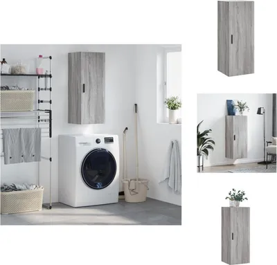 Image de vidaXL Armoire murale Gris Sonoma 34,5x34x90 cm - Sideboards