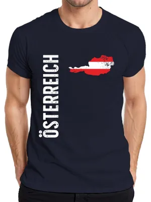 Produktbild von Österreich Fussball Fan Weltmeisterschaft Europameisterschaft WM Herren T-Shirt, Navy, L