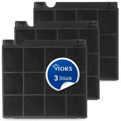 Produktbild von 3x Kohlefilter 230x210 mm passend wie Elica Model15 Aktivkohlefilter für Dunstabzugshaube
