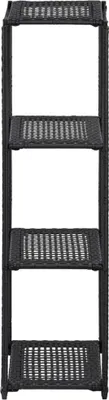 Obrázek produktu pro vidaXL Police černá 30x30x120 cm Poly ratan