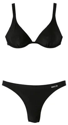 Productafbeelding van Beco Damen bikini, push-up model, zwarte kleur, maat B, maat 38, artikelnummer 0/81030