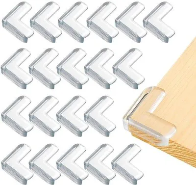 Produktbild von Unyqoos® Transparente, weiche Eckenschützer für Möbel – 20 Stück, flexibles PVC, kindersicherer Kantenschutz, /BPA