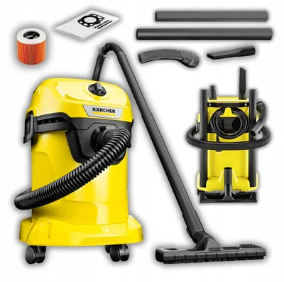 Produktbild von Beutelloser Staubsauger 1000 W, Für Trocken- Und Nassreinigung, 17 L, Mit Ausblasfunktion Und Zubehör