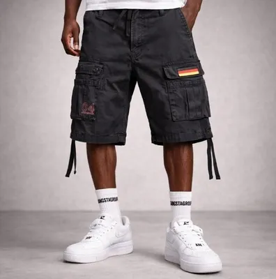Obrázek produktu pro Pánské kraťasy Surplus Airborn Vintage Shorts Black Flag - M