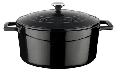 Obrázek produktu pro Lávová pekáče – 24 cm – 4,49 litru – litina – černá