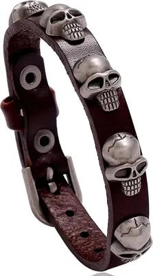 Produktbild von Armband Small Skull - Dunkelbraun für Herren KP33406