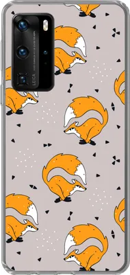 Produktbild von MuchoWow® Handyhülle Schutzhülle Hülle für Telefoonhoesje Huawei P40 Pro Mädchen - Fuchs - Tiere - Muster - Mädchen - Kinder - Kinder Silikon Softcase Handy Hülle - Schutz