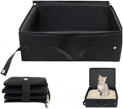Produktbild von Reisekattentoilet, wasserdicht, tragbar, schwarz