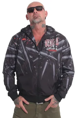 Produktbild von Yakuza Herren Sword Windbreaker, Schwarz, 3XL