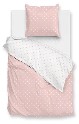 Produktbild von Zohome Bettbezug Baumwolle Punta-di-Cotone - 155x220 cm + 1x Kissenbezug 80x80 cm in Crystal Pink