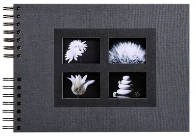 Immagine prodotto di Exacompta 16241E, album a spirale con 50 pagine nere, collezione "Passion", dimensioni 32x22 cm, colore nero