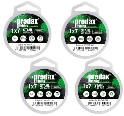 Produktbild von Predax Stahlvorfach 1x7 - 4 Spulen a 5m (14,20,27 & 41kg) - Vorfach